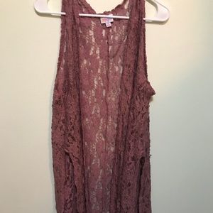 LulaRoe Joy blush pink lace